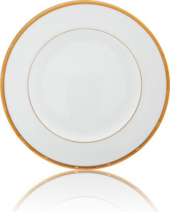 32161 Noritake Тарелка закусочная Noritake "Рочель,золотой кант" 22см Фарфор костяной