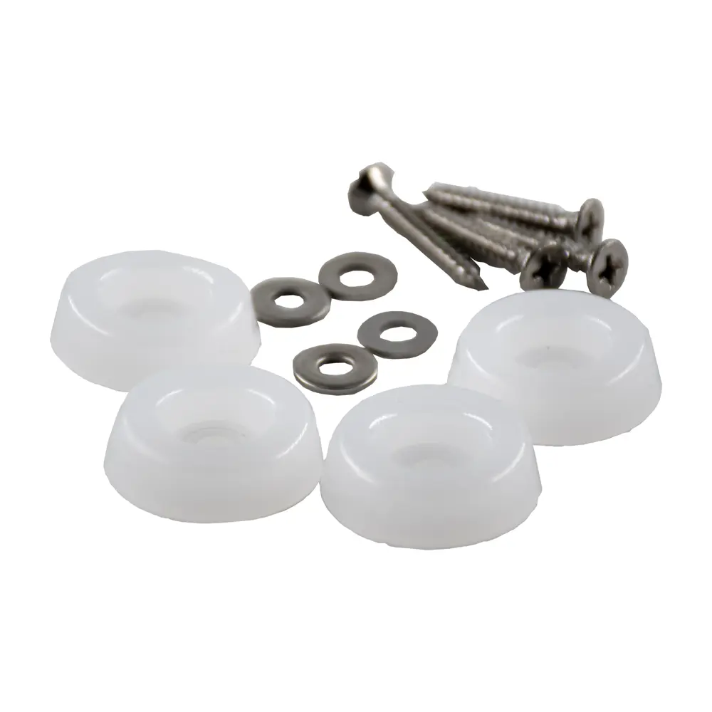 Накладки на мебельные ножки на саморезах ⌀25 мм круглые ПТФЭ прозрачные 4 шт DILWIS STLM-2046229 - Вид №1