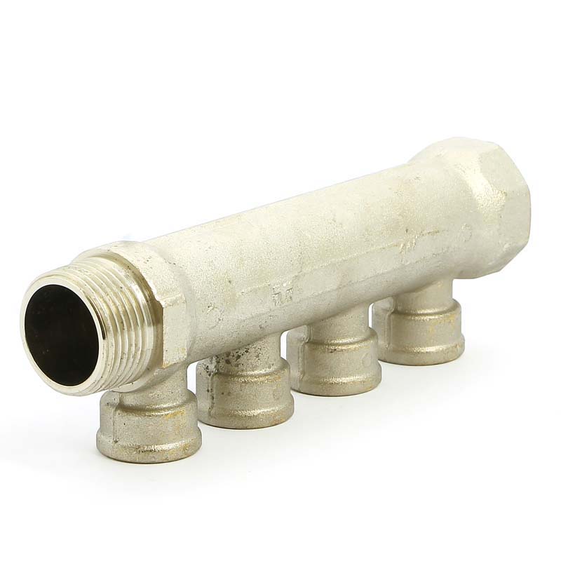 Коллектор НВ 1" никелированный TIEMME 4 выхода 1/2"В 36мм 1910078 - Вид №2