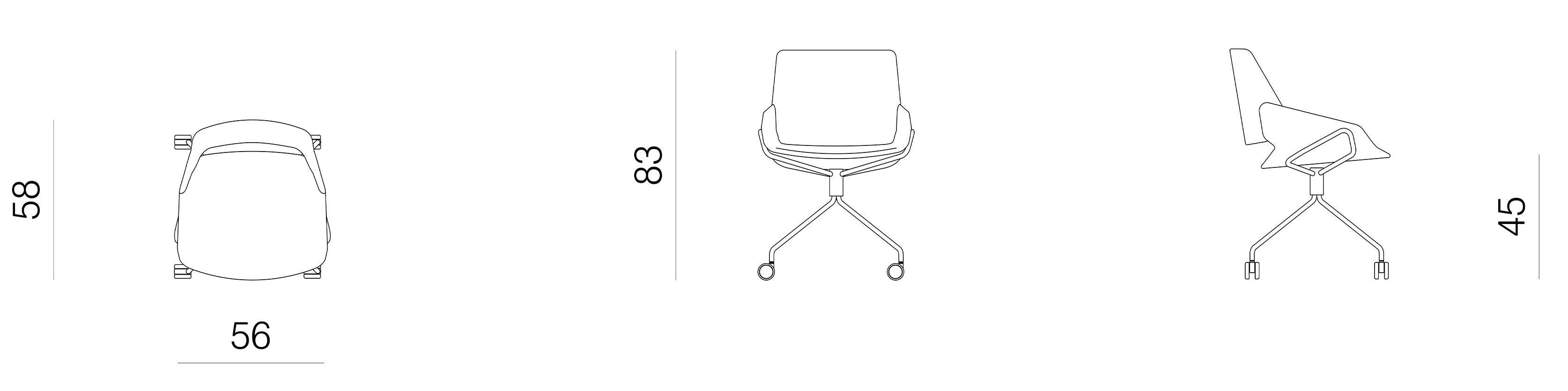 Мягкий тканевый операционный стул на насесте prostoria Monk ARCH-00055210 - Вид №4