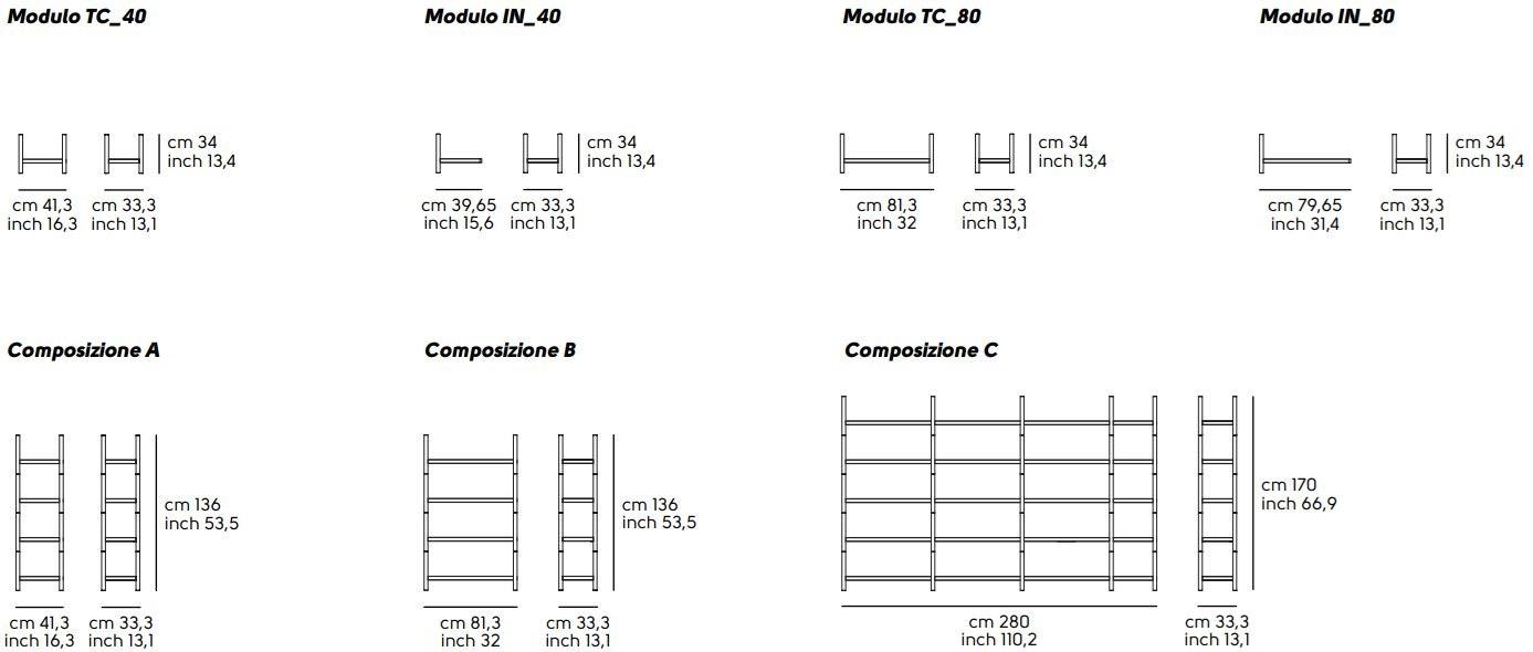 Midj Модульный открытый книжный шкаф из дерева и стекла sun-id-1444464 - Вид №1