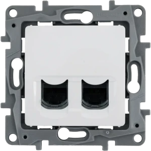 Розетка компьютерная двойная RJ45 категория 6 UTP - Legrand Etika - белый 82499674 STLM-2183993