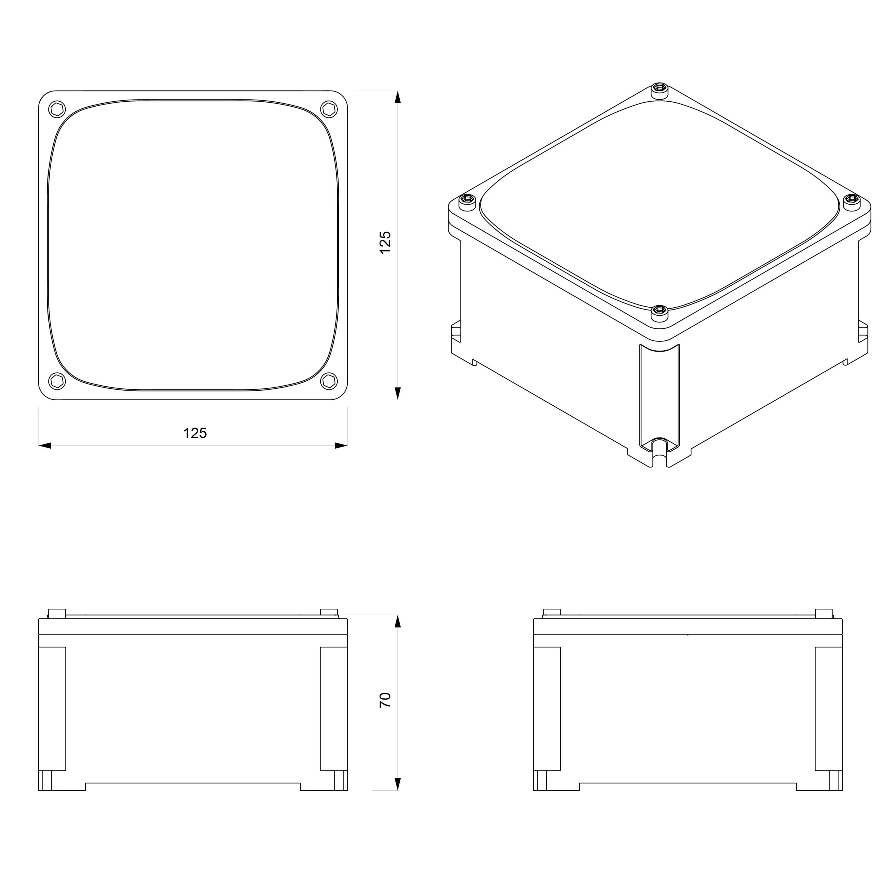 Анодированный алюминиевый распределительный ящик для электрической системы Genuit Graphite ARCH-00085636 - Вид №4