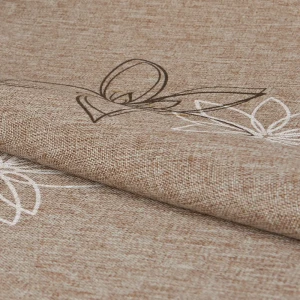 Ткань «Цветы» 1 п/м 280 см лён цвет коричневый