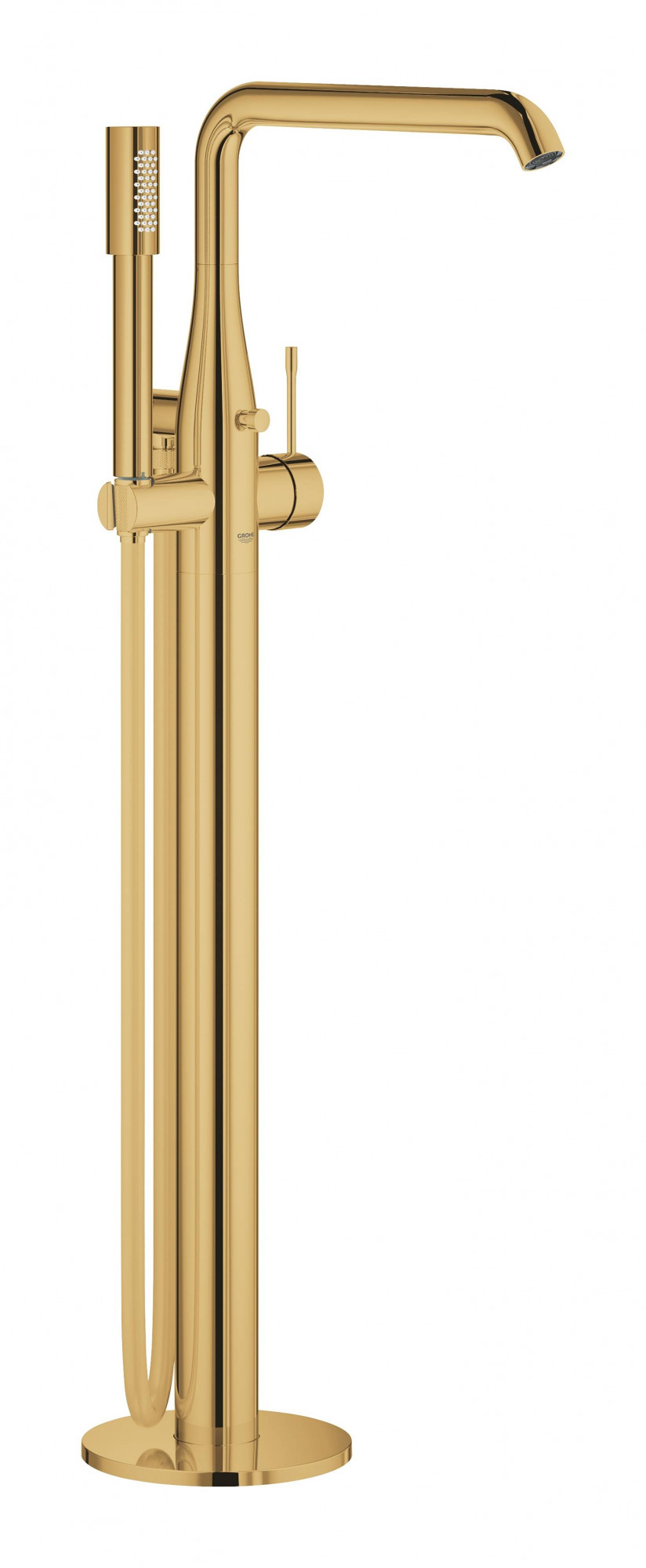 Смеситель для ванны GROHE Essence New с душевым гарнитуром, верхняя монтажная часть, напольный монтаж, холодный рассвет (23491GL1)