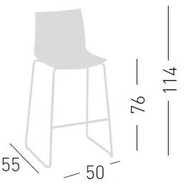 GABER Высокий садовый табурет на саночной основе из технополимера sun-id-1481047 - Вид №1