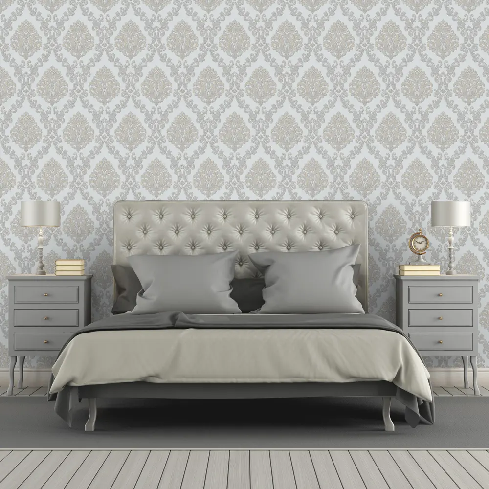 Обои флизелиновые 1,06х10 м цвет серый D1129-03 81961317 STLM-2067168 EURO DECOR Tudor - Вид №3
