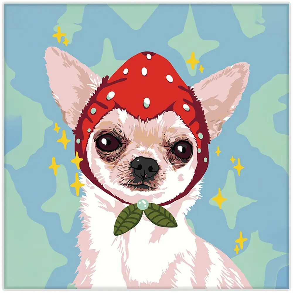 Картина на холсте Модная шапка 30x30 см FBRUSH STLM-2004950