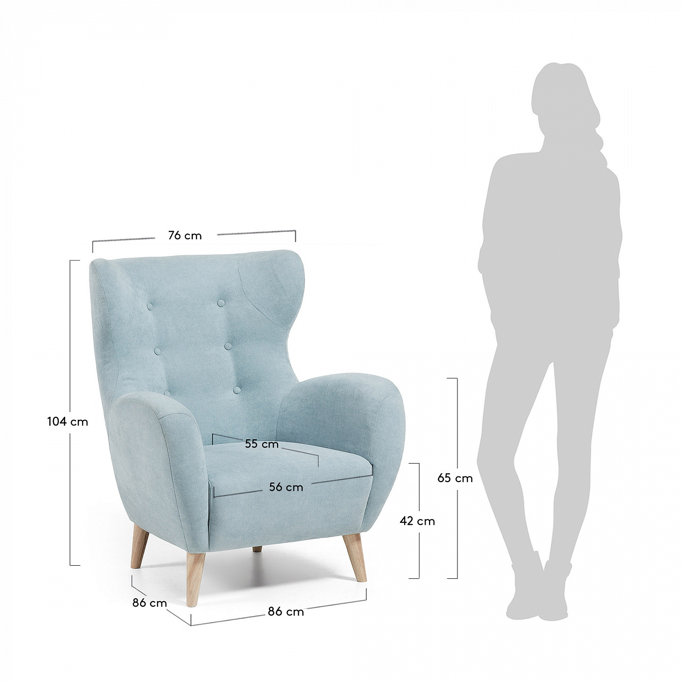 023381 Кресло Passo голубое La Forma Patio