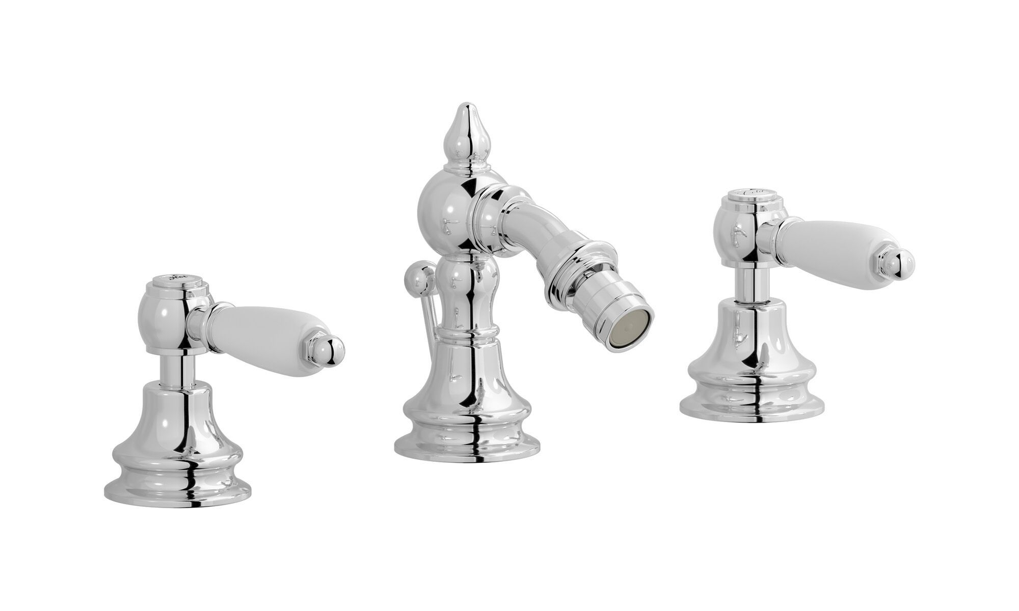 Смеситель для биде с 3 отверстиями для пола с автоматическим сливом IB Hermes + Hermes Elle ARCH-00036236 - Вид №2