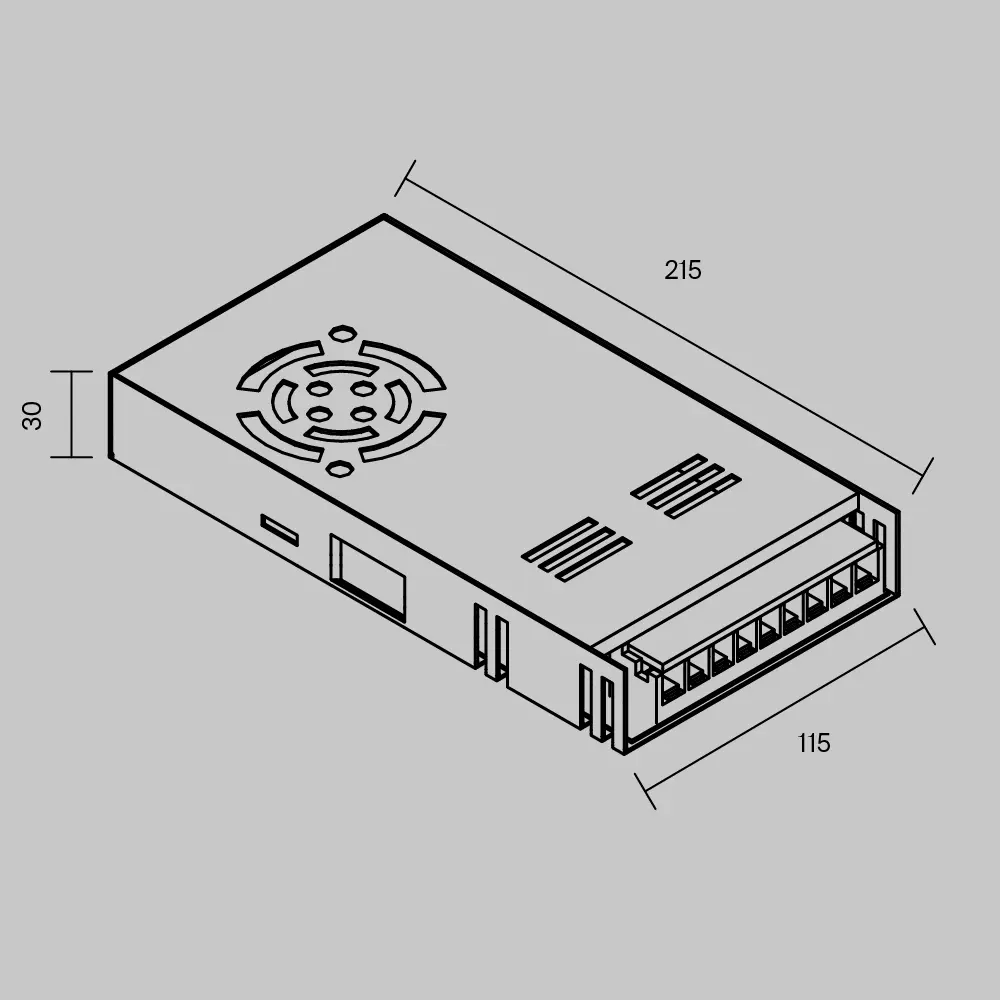 Блок питания (драйвер) для светодиодов Maytoni 48 В 400 Вт IP20 STLM-2114137 - Вид №3