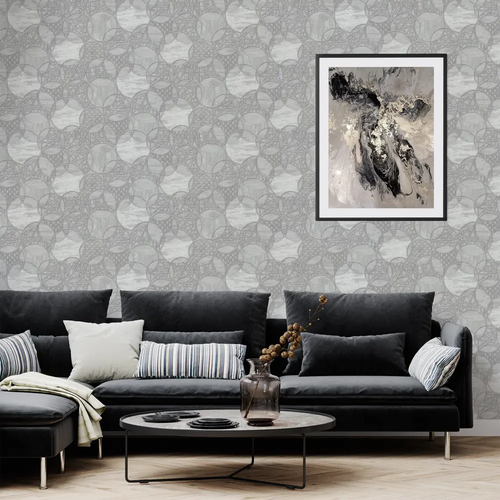 Обои виниловые Аспект Ру Сфера серые 1.06 м 70328-14 STLM-2202531 - Вид №2