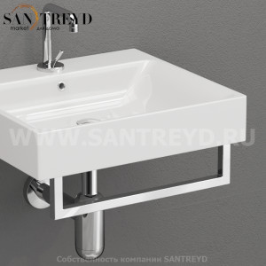 911601 Полотенцедержатель 410 мм ФРОНТАЛЬНЫЙ для арт. 3530, и БОКОВОЙ для арт. 3530, 3531, 3532, 3533, 3534, 3535, 3536, 3545 и 3550, цвет Хромированный Kerasan Cento Италия