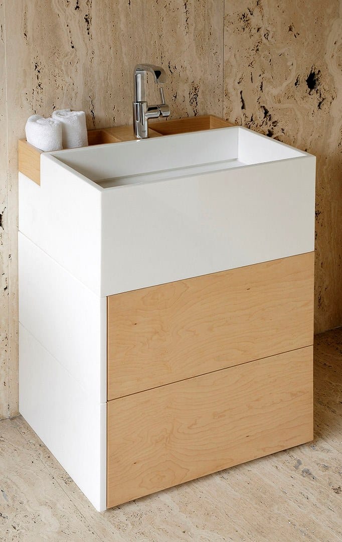 Отдельно стоящая раковина из белого мрамора Thassos с ящиками Maami Home PUNALU'U ARCH-00121703 - Вид №2