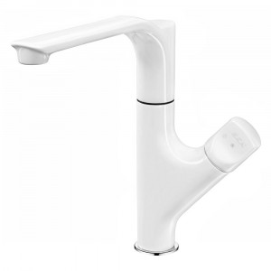 104118063st  Смеситель для мойки Myra - белый - экономия воды