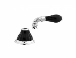 233527.N000.00 Обрезка комплект с черной фарфоровой ручкой для отсечного клапана Золото 24К