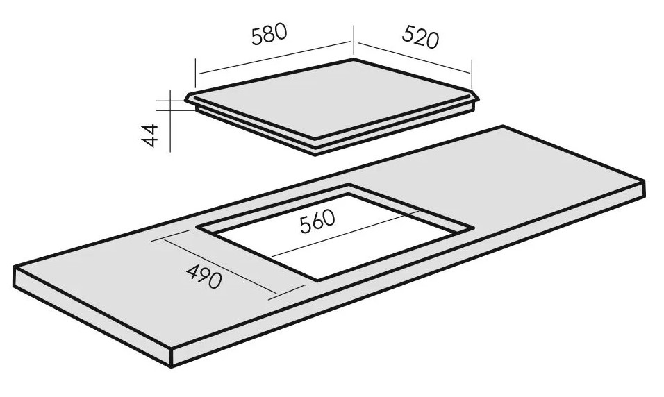9185558 Газовая варочная поверхность LAUF PG-616BL STDN-0146757 - Вид №5