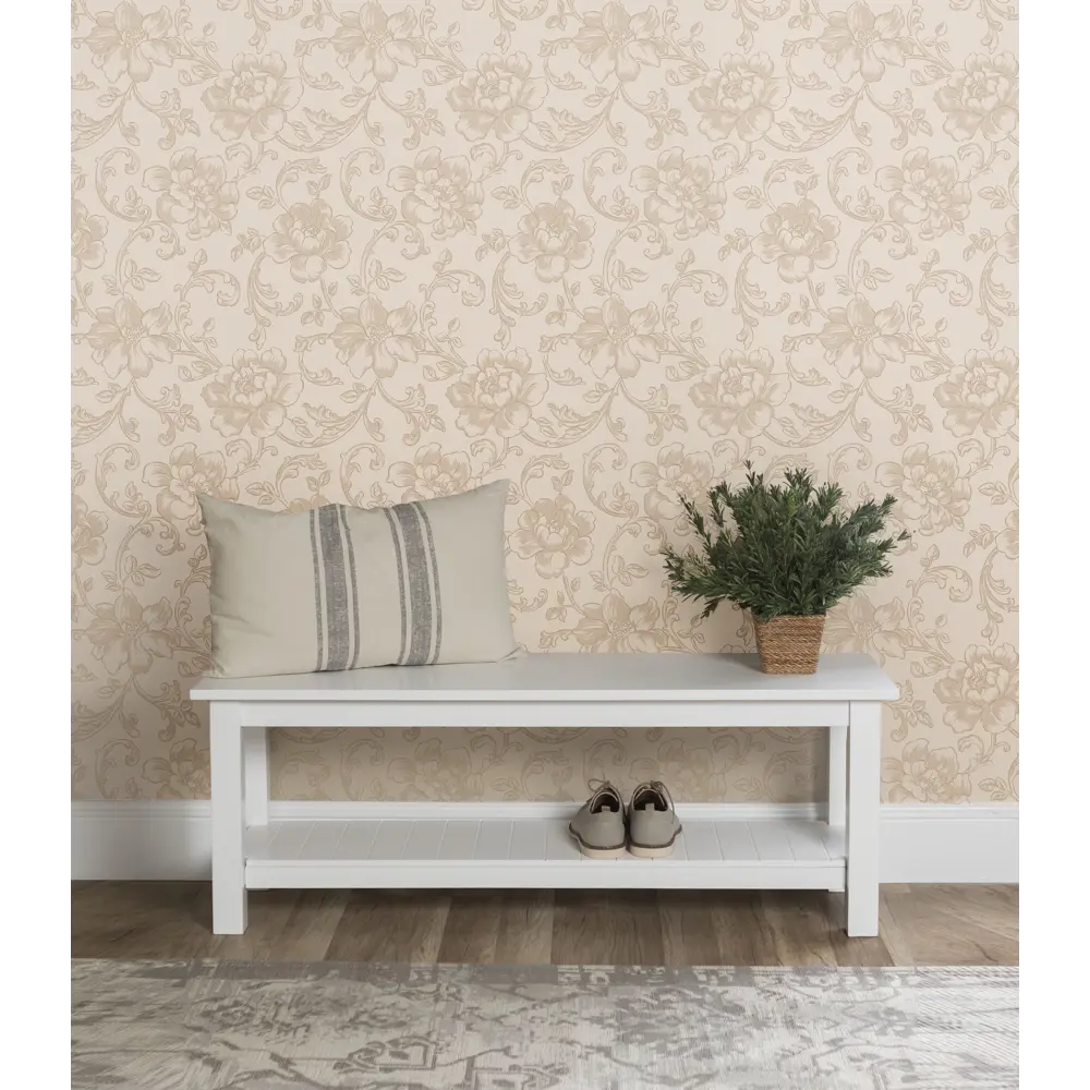 Обои флизелиновые Startdeco Каролина бежевые 1.06 м 688112 STLM-2139687 - Вид №2