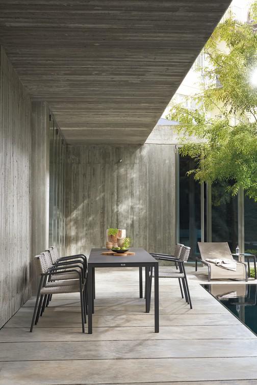 Стул белый веревка 11мм серебристый Manutti Echo MNST586 - Вид №10