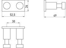 Emco Bad Двойной крючок для халата System2 3574 001 00 - Вид №1