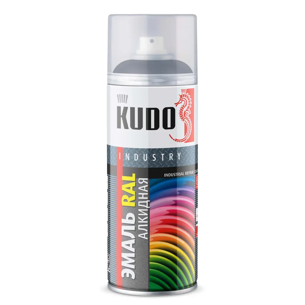 Эмаль аэрозольная универсальная KUDO глянцевая цвет серый 520 мл STLM-2110454