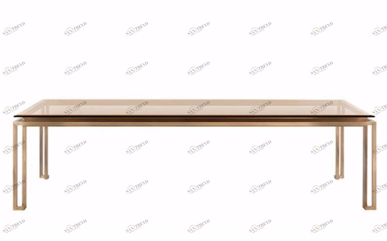 Gianfranco Ferré Home Прямоугольный обеденный стол из латуни Trafalgar sun-id-1464419