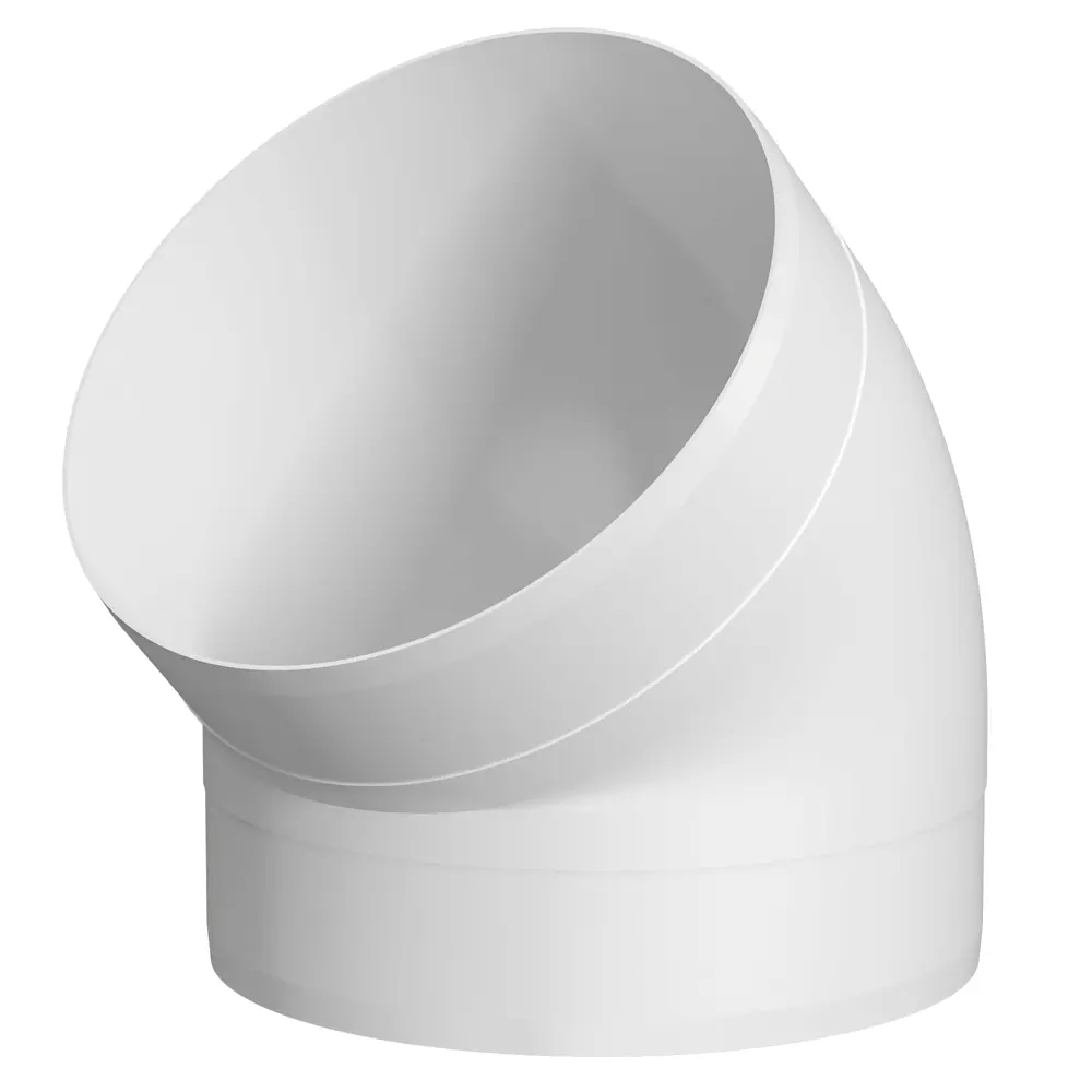 Колено круглое Fonet D150 мм 45 градусов пластик STLM-2208006