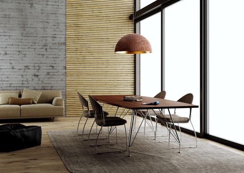 MASCAGNI Рабочий стол из нержавеющей стали и дерева Meeting sun-id-1355242 - Вид №1