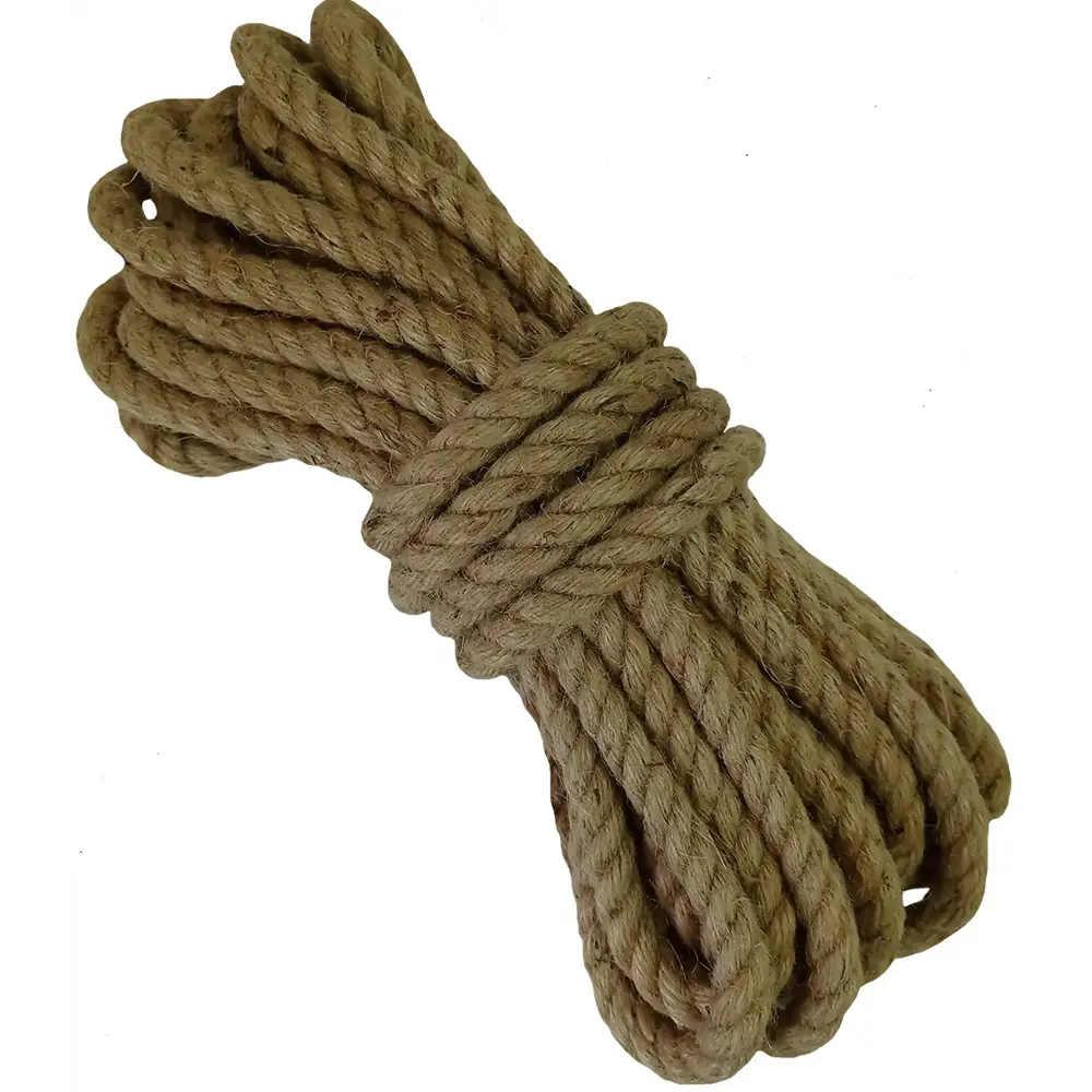 Веревка джут 14 мм 20 м цвет золотисто-коричневый 14333834 STLM-2136223 Santreyd  - Вид №1