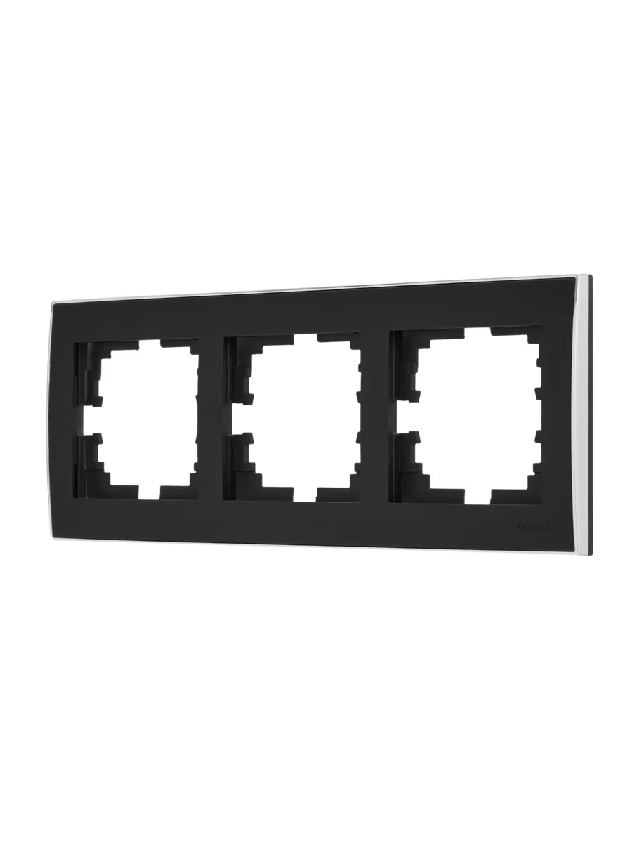 RAIN Рамка тройная горизонтальная черный 703-4225-148 LEZARD - Вид №1