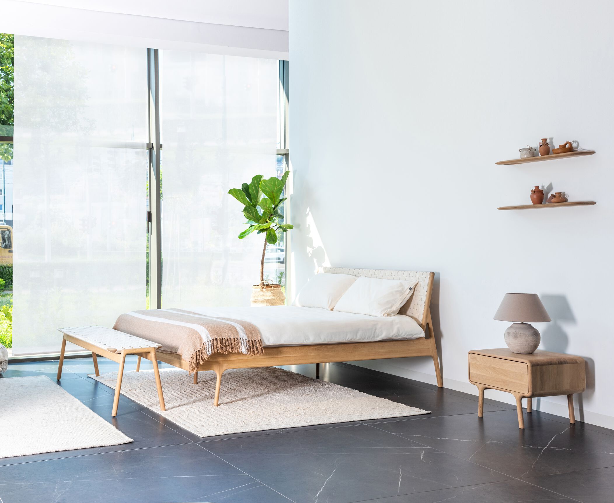 Скамейка из дуба и ткани Gazzda KLUPA ARCH-00107509 - Вид №22