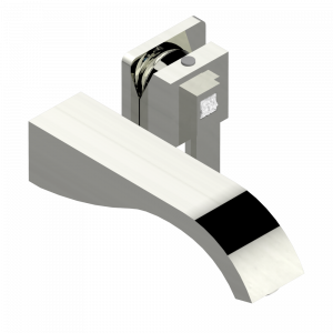A2U-6541B Trim only for Built-in basin mixer with spout (two x 1/2'' inlets and one 1/2'' outlet), without waste Thg-paris Masque de Femme, métal lisse Матовый никель