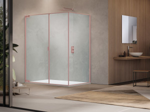 Поворотная поворотная дверь со встроенной фиксированной стеной только для угла с специальной фиксированной стеной