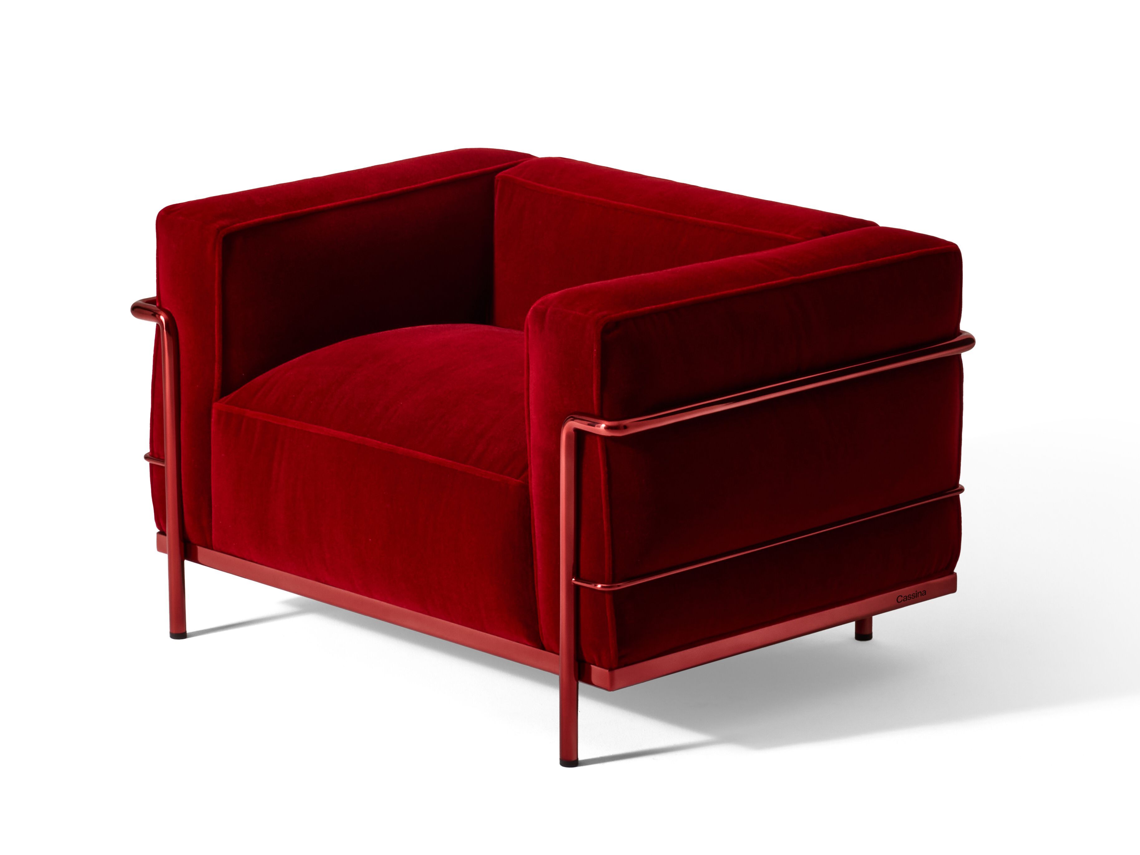 Бархатное кресло с подлокотниками CASSINA LC ARCH-00023763