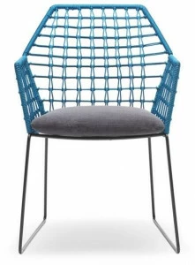 Saba Italia Садовый стул из ткани и полиэтиленовых тросов New york soleil