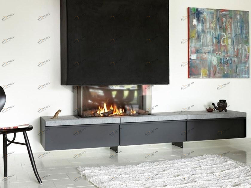 Stûv Трехсторонний газовый камин с панорамным остеклением Tulp sun-id-1373524