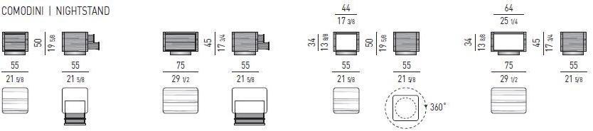 Minotti Прикроватный столик Milton sun-id-1365201 - Вид №3