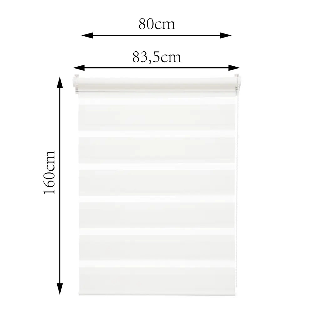 Штора рулонная день-ночь Inspire Peter 80x160 см белая White 0 82691081 STLM-2052698 - Вид №2
