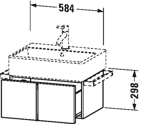 VA612505353 Vero Air Тумбочка подвесная Каштан темный, декор Duravit - Вид №1