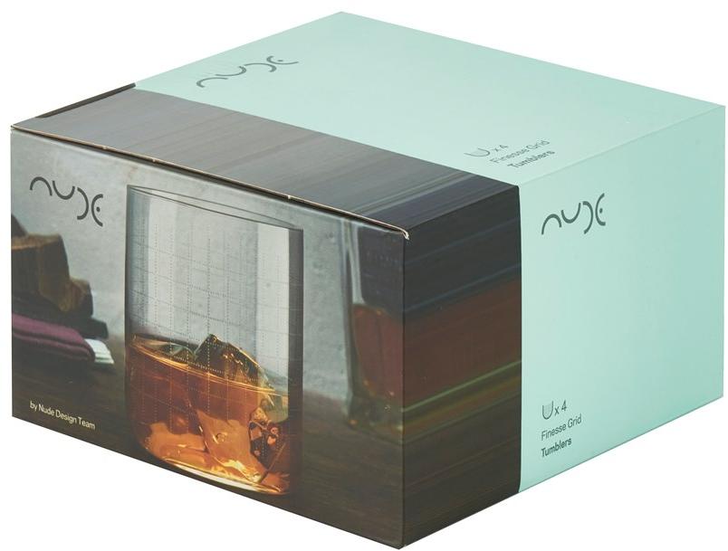 NUDE Набор из четырех стаканов для виски Finesse grid sun-id-1460098 - Вид №5