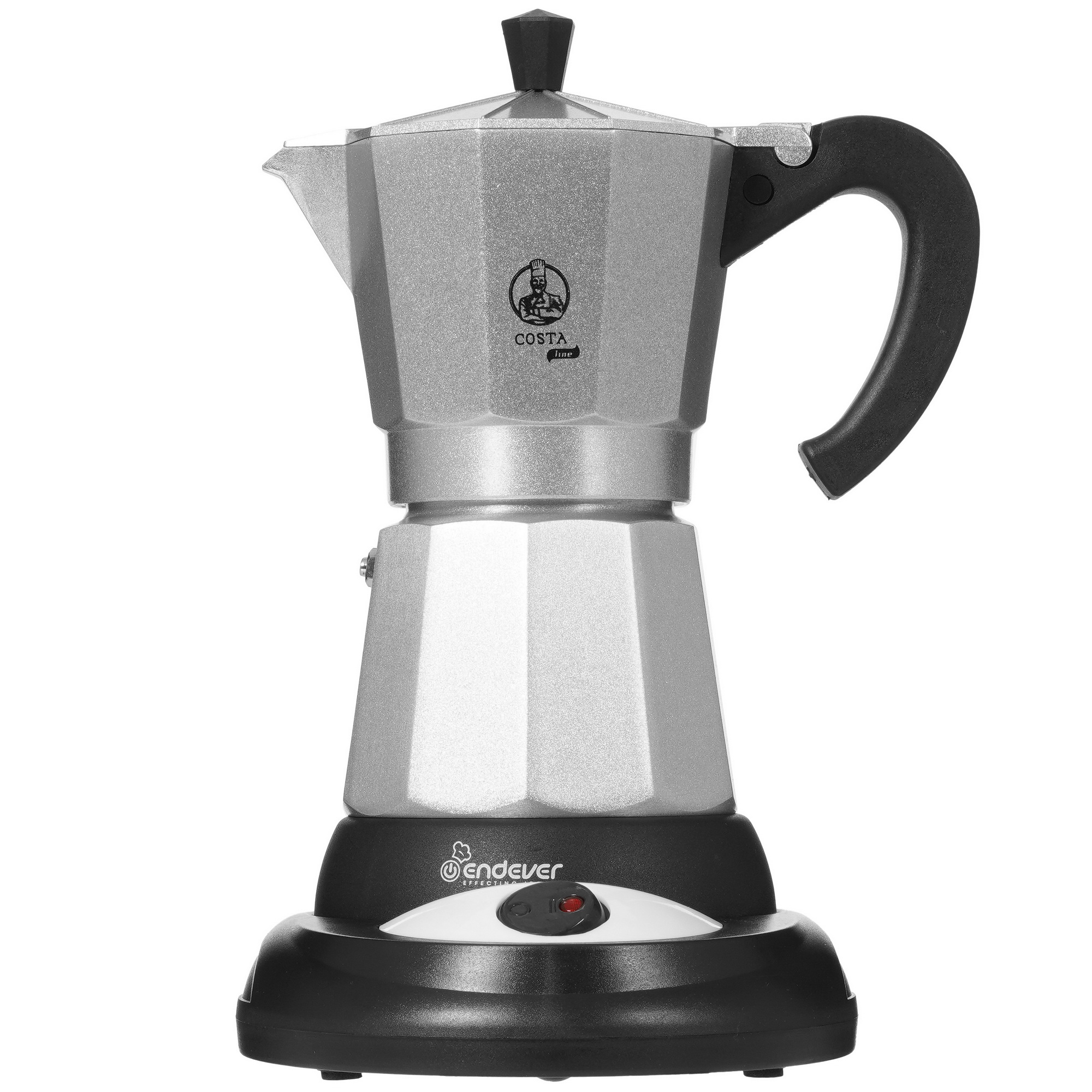 9014970 Гейзерная кофеварка Endever Costa-1010 серебристый STDN-0115372