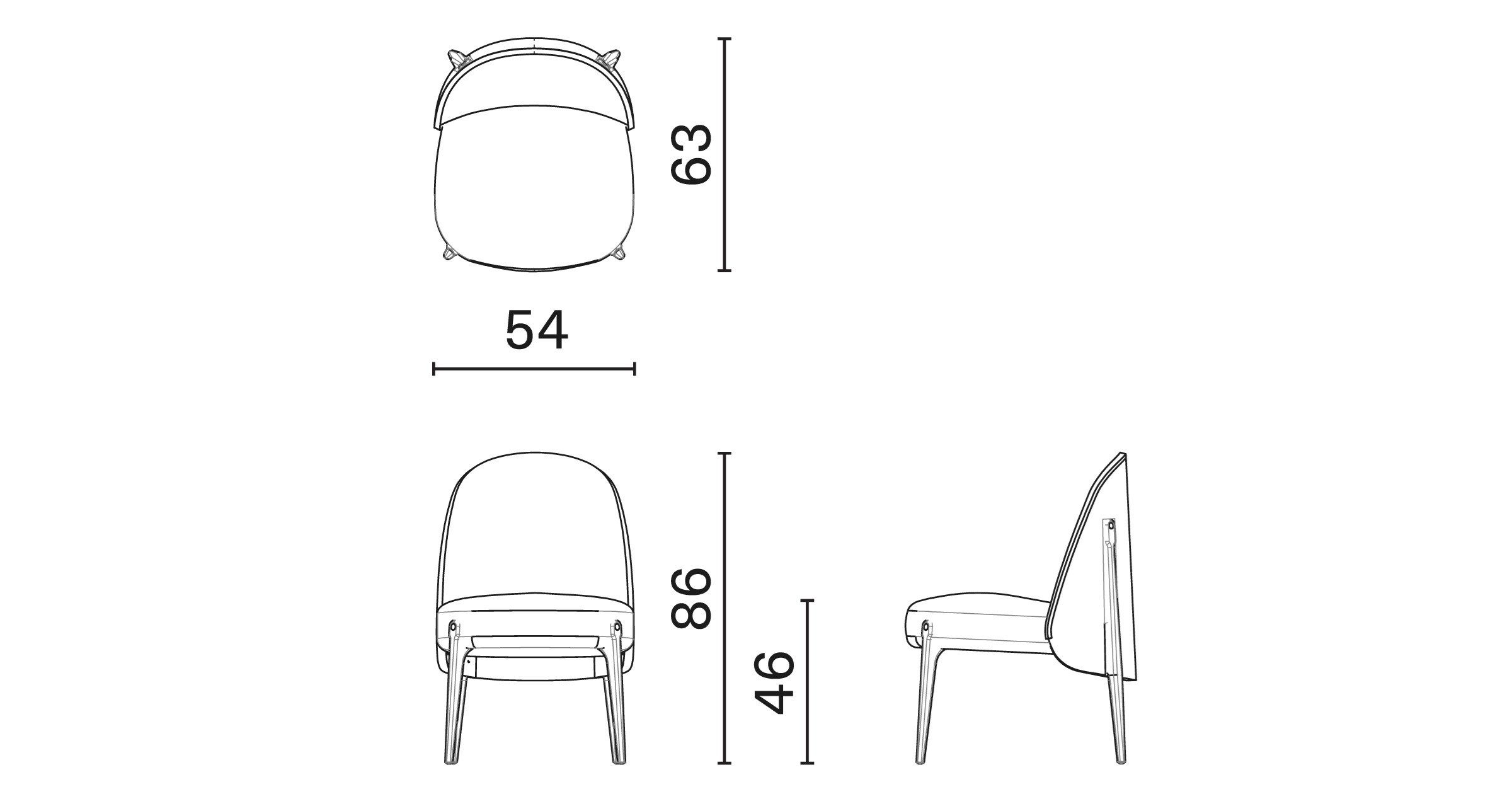 Мягкий стул из ткани District Eight Ames ARCH-00101718 - Вид №15