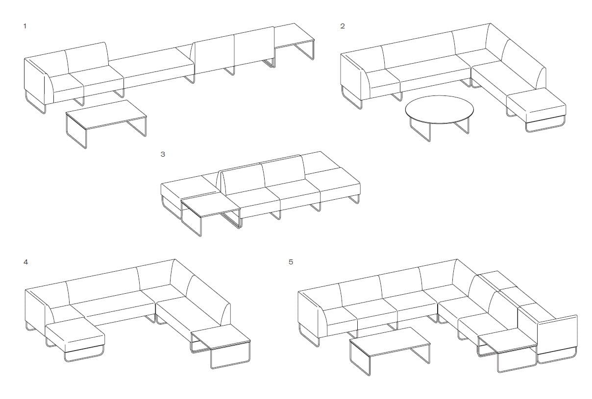Модульная система сидений из ткани Vergés Dula ARCH-00108756 - Вид №4