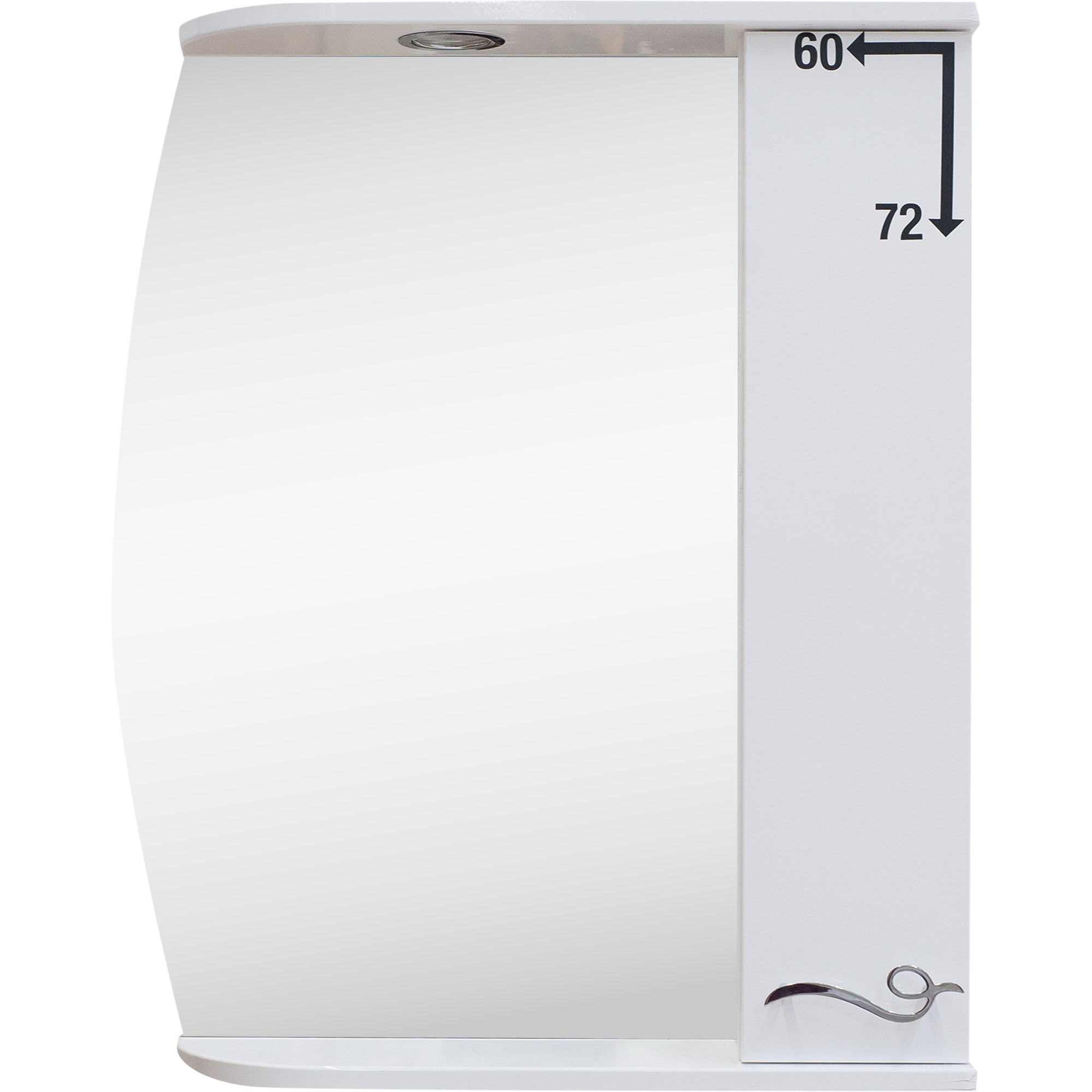 82199917 Шкаф зеркальный подвесной «» 60x72.3 см цвет белый ВЕНЕЦИЯ Santreyd - Вид №3