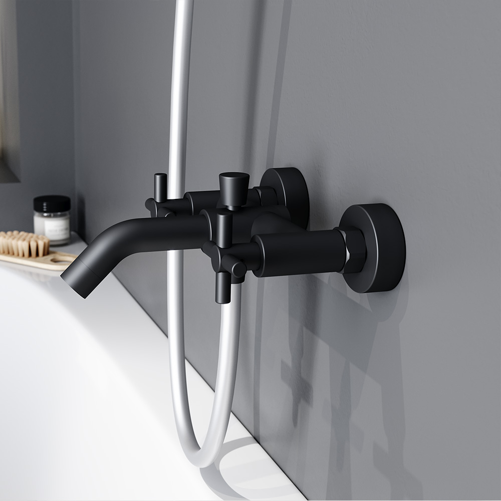 241000000 Black смеситель для ванны/душа Damixa Neo Classic  - Вид №6