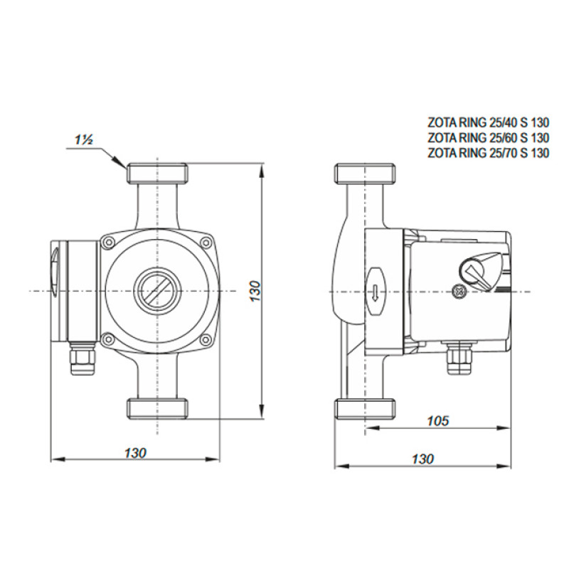 Циркуляционный насос ZOTA RING 25-60 130 RING2560130 - Вид №2