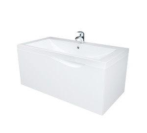 У57584 Тумба Этюд 90П 1в.я. Белый глянец 1 Marka Этюд