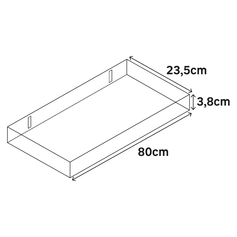 Полка настенная Spaceo White 80x23.5 см МДФ цвет белый STLM-2164451 - Вид №17
