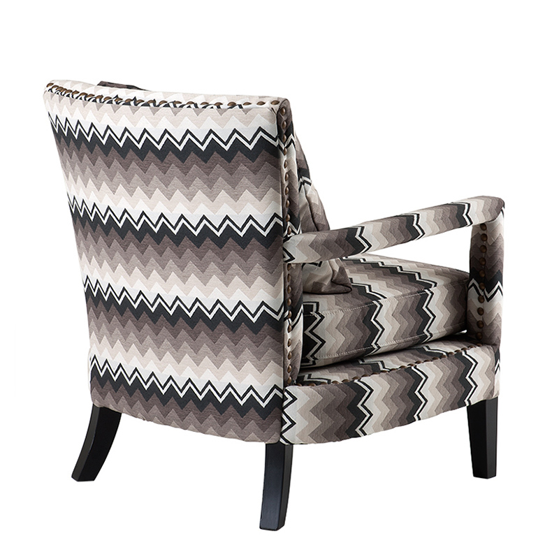 Кресло Gregory от Eichholtz черное с принтом EICHHOLTZ ДИЗАЙНЕРСКИЕ, EICHHOLTZ 062212 Принт;черный;белый  - Вид №5