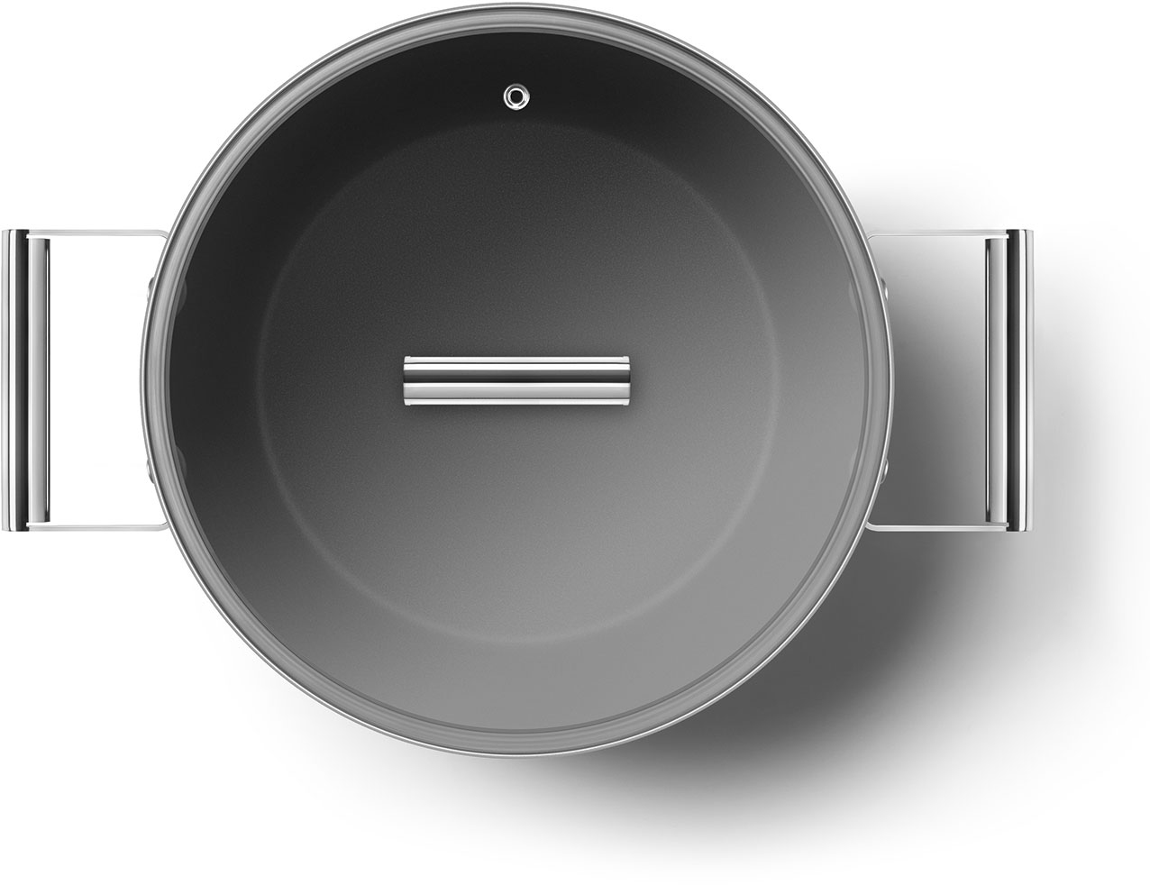 CKFC2611RDM Посуда / кастрюля с двумя ручками и крышкой 26 см, красная SMEG  - Вид №4